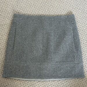 J. Crew J Crew Grey Gray Wool Bistro Mini Skirt